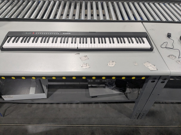 GENERIC ELECTRONIC 88 KEY PIANO KEYBOARD FOLDABLE FULL SIZE DIGITAL - BLACK