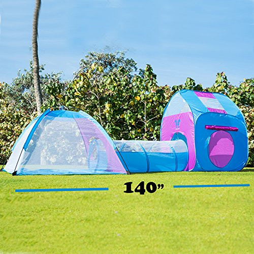 Unicorn Kids Play Tent with Tunnel 3-in-1 Playhut X-Large (Pink and Blue) New