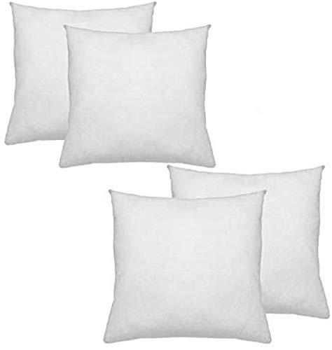 IZO All Supply Square Sham Stuffer Pillow Insert, 16 by 16", Pack of 4 - White New