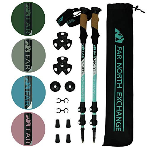 Far North Exchange Teal Aluminum Trekking Poles New