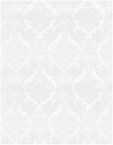 Blooming Wall Peel Stick Roll White Damasks 14.5 Square Ft B08LLF71HH New