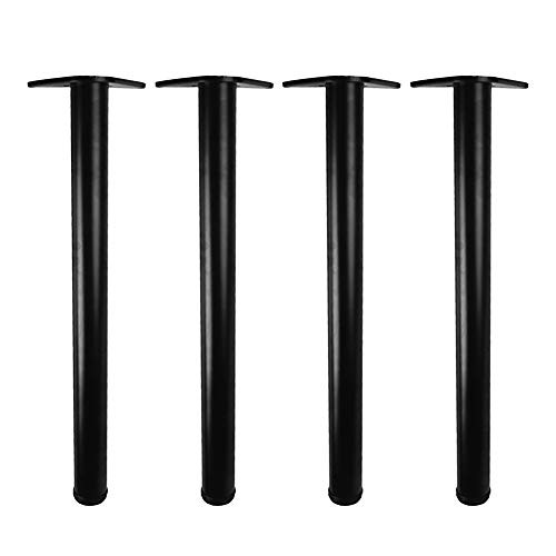 28" Metal Desk Table Furniture Stainless Steel Legs Set of 4 B08BZCC4V9 - Black New