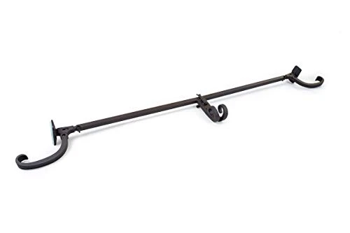 Front Door Garland Hanger Adjustable Heavy-Duty Cast Iron (Double, Brown) New