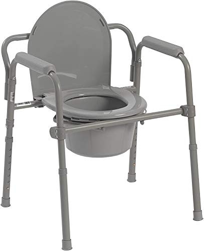 Steel Folding Bedside Commode B00HWD8WR6 - NEW New