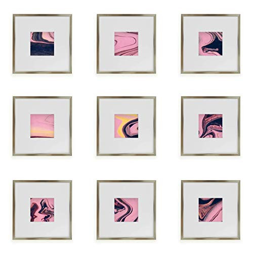 Tiny Mighty Frames 9-Set, Metal, Square Instagram Photo Frame, 8x8 (B0131SMPT6) New