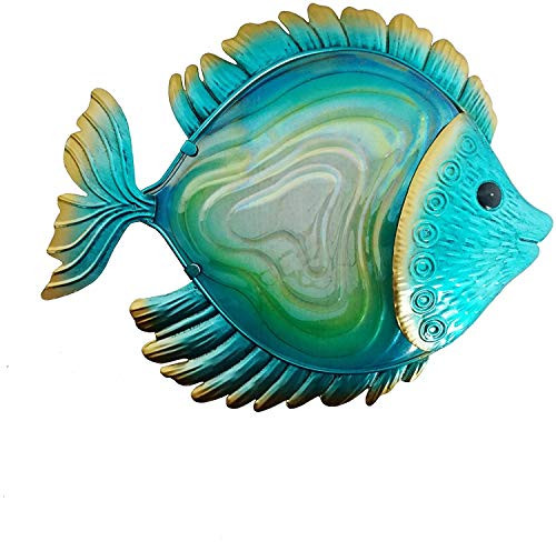 Comfy Hour Under the Sea Collection 14" Metal Art Ocean Fish Wall Decor Blue New