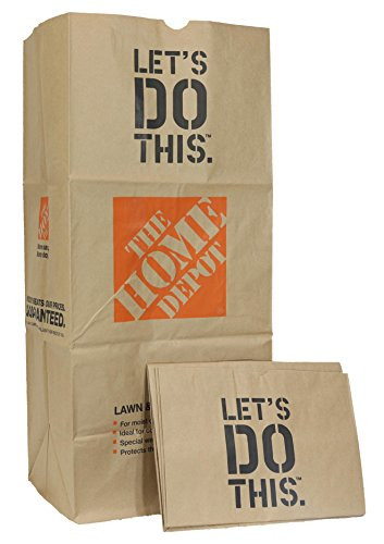 Home Depot Heavy Duty Brown Paper 30 Gallon Lawn and Refuse Bags 70 Bags New