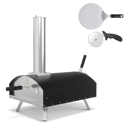 STOKE 13-INCH WOOD PIZZA OVEN GAS BURNER PEEL RAIN COVER - SILVER