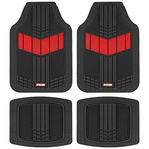 Motor Trend DualFlex Two-Tone Sport Design All-Weather Rubber Floor Mats Car New