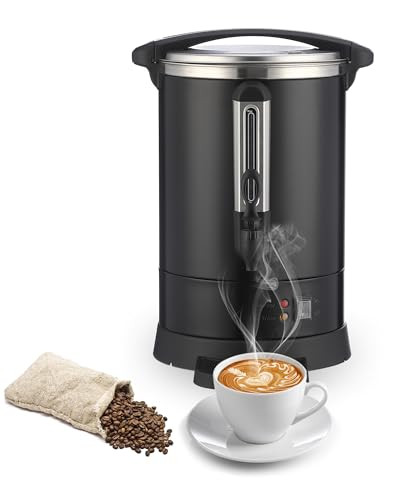 GARVEE Commercial Coffee Urn Hot Water Dispenser Percolator PHO0ZEJM2BF Black