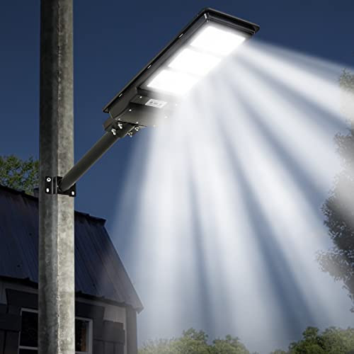 DHrtara Solar Outdoor Lights 600W LED Street IP67 Waterproof Security B09NBS43MC New