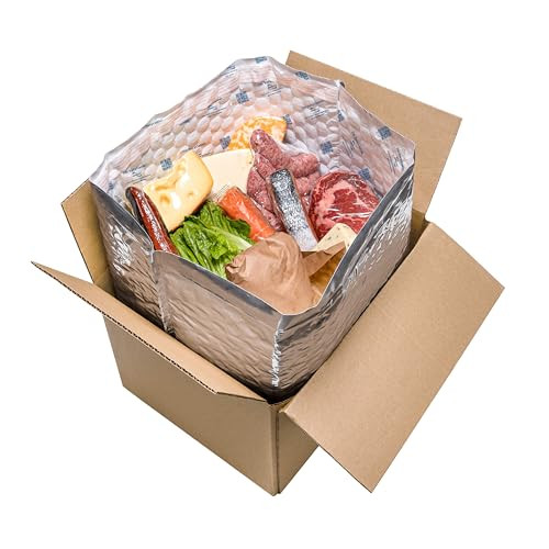 The Boxery Foil Insulated Box Bubble Liners for Perishables 12 x 12 x 12" 5 Pack New