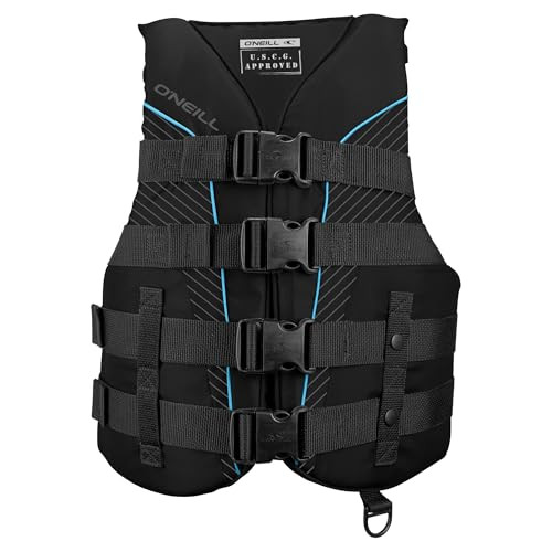 O’Neill Women’s SuperLite USCG Approved Life Vest - Black/Black/Black:Turquoise New