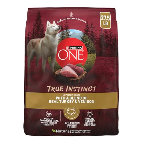 Purina ONE True Instinct Dry Dog Food, Real Turkey & Venison, 27.5 lb Bag New