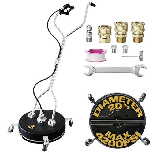 EDOU 20" Dual Handle Pressure Washer Surface Cleaner, B08SW1MGTC - Black