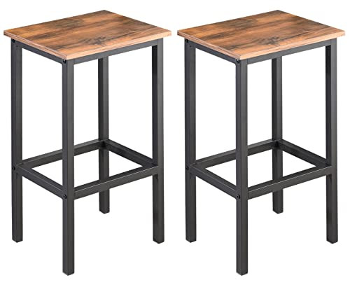 RokiaTek 25.7" Bar Stools Bar Chairs Set of 2 Counter Height Stools New