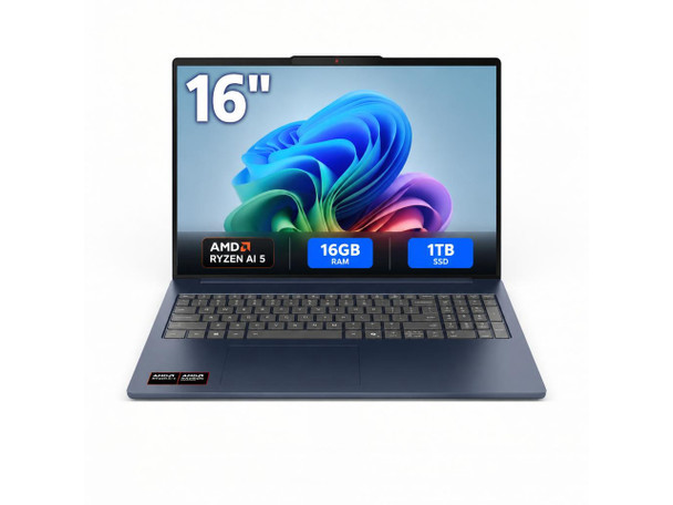 Lenovo IdeaPad Slim 5a 16" Touchscreen Copilot+ PC Notebook - AMD Ryzen AI 5 430