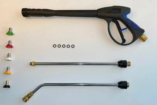 PERFECT OUTDOORS HIGH PRESSURE SPRAY GUN 4000PSI POWER ACCESSORIES KIT - BLUE