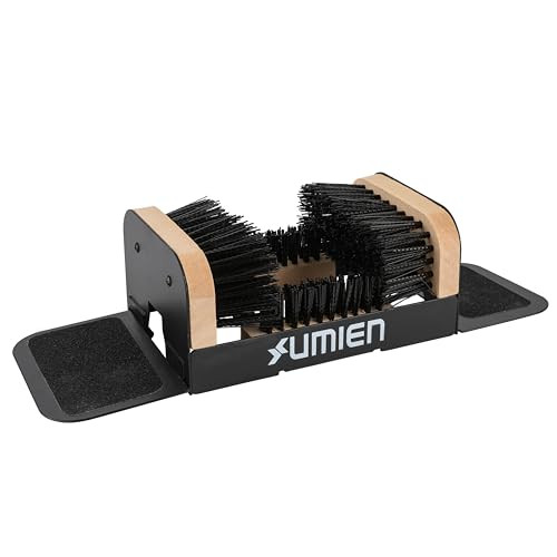 UMIEN Boot Scraper Outdoor Shoe Brush with Flaps, for Mud, Dirt & Snow - BLACK
