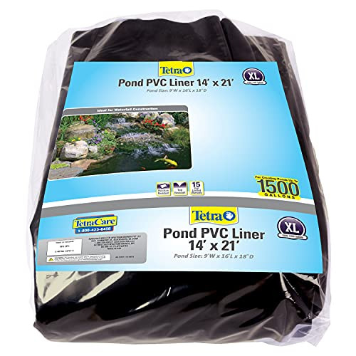 TetraPond Tear Resistant Pond PVC Liner 14' x 21' - BLACK New