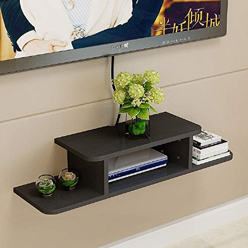 HAI+ Floating TV Shelf Wall Mounted Media Console Router DVD Shelves - Black New