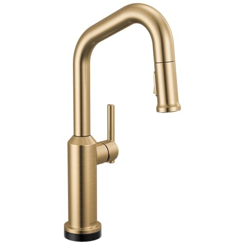 DELTA CORDOVA BRUSHED GOLD TOUCHLESS BAR SINK FAUCET - LUMICOAT CHAMPAGNE BRONZE