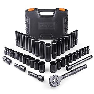 TACKLIFE 3/8'' Drive Socket Set Upgrade 47 Pieces Socket Set SWS2A - NEW New