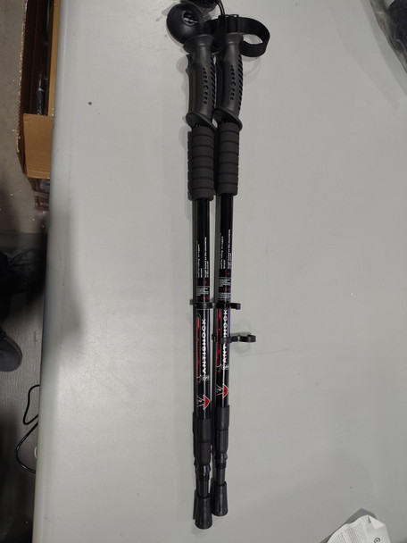 COSTWAY EXPANDABLE TREKKING STICKS - BLACK/RED
