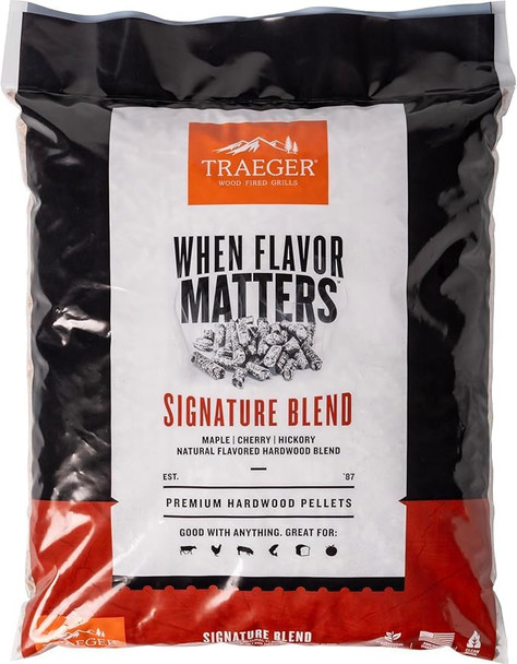 Traeger Grills Signature Blend 100% All-Natural Hardwood Pellets 20 lb. Bag New
