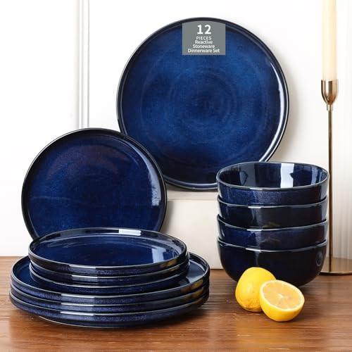 Vicrays Ceramic Dinnerware Set 16 Dinner Plates Dessert Plates Salad Bowls New