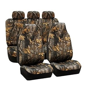 TLH Hunting Camouflage Automotive Car Seat Covers Full Set Airbag Compatible