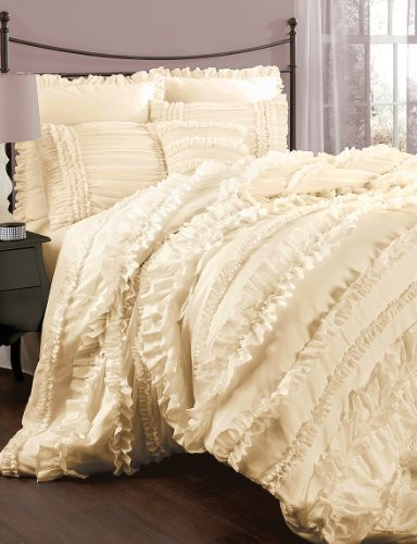 Lush Decor Belle 4-pc. Ivory Comforter Set - Ivory - King - Lush Decor New