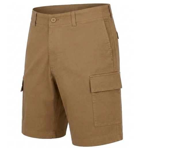 BLU ROCK MEN'S SUPER STRETCH CARGO SHORTS - SIZE: MEN 36 - TIMBER New