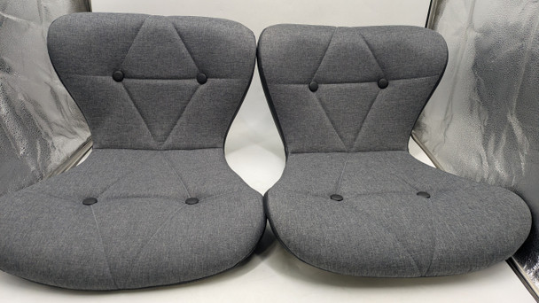 Halter Barstool, Adjustable Height Stool Chair Barstool Set of 2, Gray/Black New