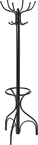 Tangkula 75 Inch Freestanding Metal Coat Rack Black New