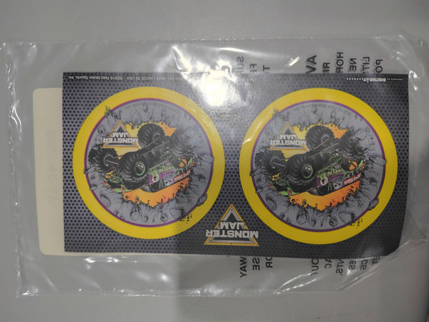 BIRTHDAY EXPRESS MONSTER JAM TIRE CUP STICK SHEET (2 STICKERS) New