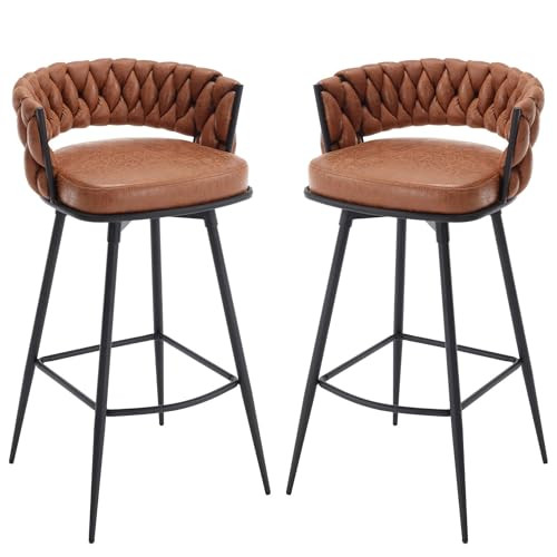 BV Bar Height Bar Stools Set of 2, 30 inch Seat Height Bar Stools, 180° Swivel