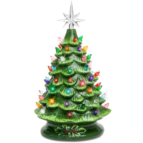 Best Choice Products 15" Christmas Tree Holiday Tree Star Topper 64 Lights Green New