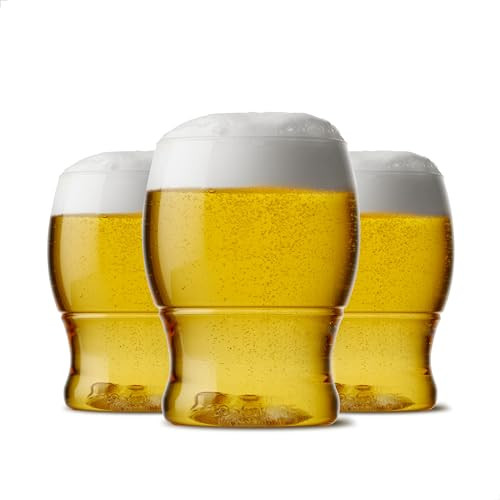 TOSSWARE POP 12oz Pint Jr SET 48 Unbreakable Clear Plastic Beer Glasses - Clear New