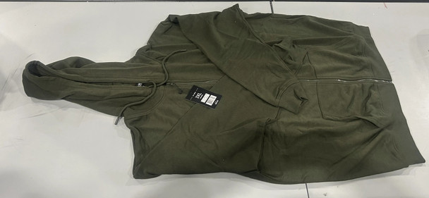 BLU ROCK MEN'S TECH FLEECE HOODIE AND JOGGER SWEATPANTS - SIZE: MEN 3XL - OLIVE New