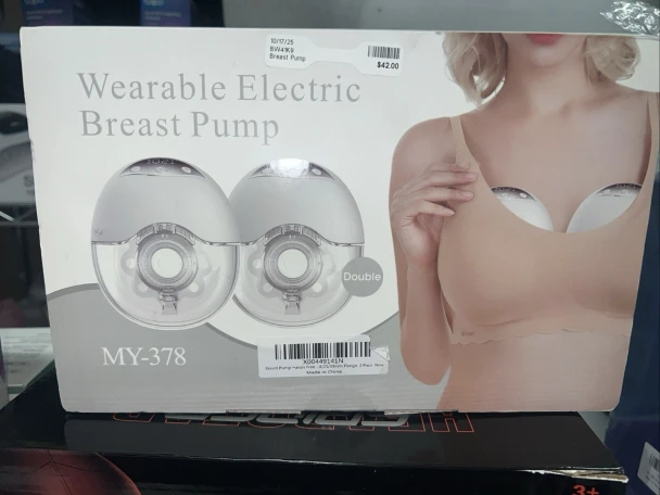 GENERIC WEARABLE BREASTFEEDING PUMP - DOUBLE ELECTRIC - SILVER New