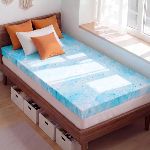 Nelaukoko 2" Twin XL CertiPUR-US Memory Foam Mattress Topper, B0DGY4DFXR-NO New