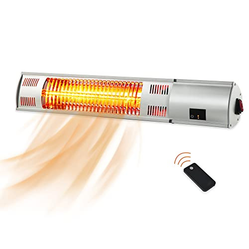 PAMAPIC Electric Heater, Remote Control Wall-Mounted, 1500W B08FHSK38K - Gold New