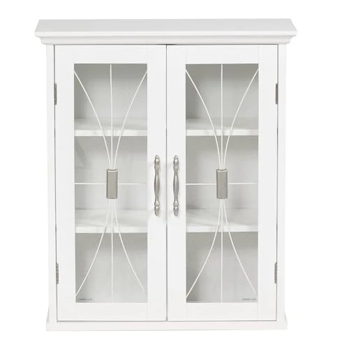 Teamson Home Delaney Removable Two-Door Wall Cabinet, A7C930930 - White New