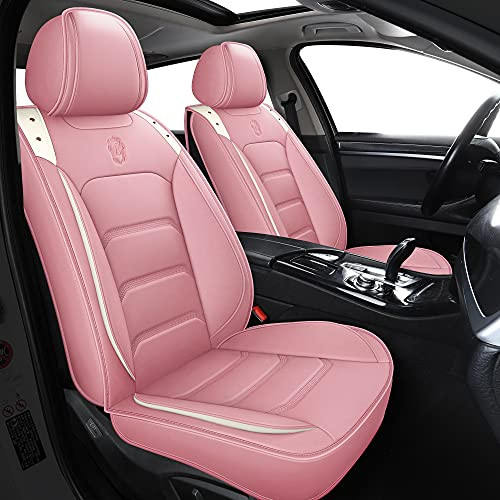 BLUEWALDON 5 Car Seat Covers Full Set with Faxu Leather Cushion Universal Fit New