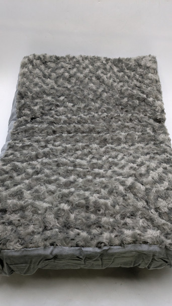 Furhaven Orthopedic Dog Bed, Dogs Up to 35 lbs - Faux Fur Suede Medium - Gray New