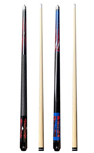 FVSCM Pool Cues 58" Billiard House Bar Pool Master+1 Guests 2-Pack - Black New