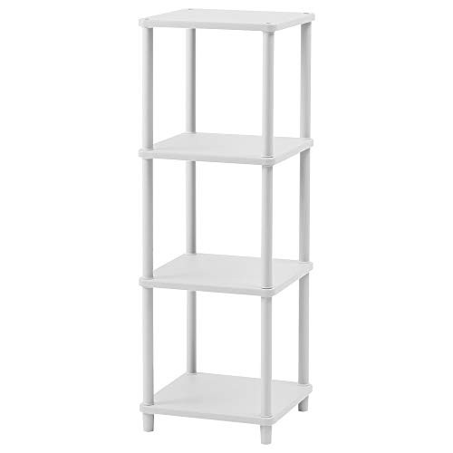 Roomnhome 4-Shelf Storage Unit E0 Grade MDF Tops Made in Korea (White) New
