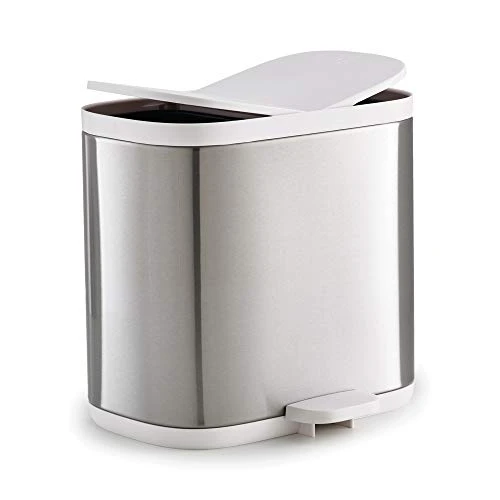Joseph Joseph Split Step Trash Can Recycle Bin Dual Compartments Buckets New