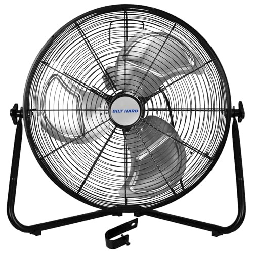 BILT HARD 20 INCH HEAVY DUTY FLOOR FAN - BLACK